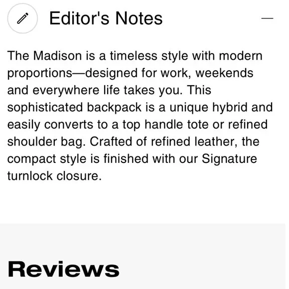 Coach Madison Convertible Backpack 18 in Black Leather - Picture 12 of 13